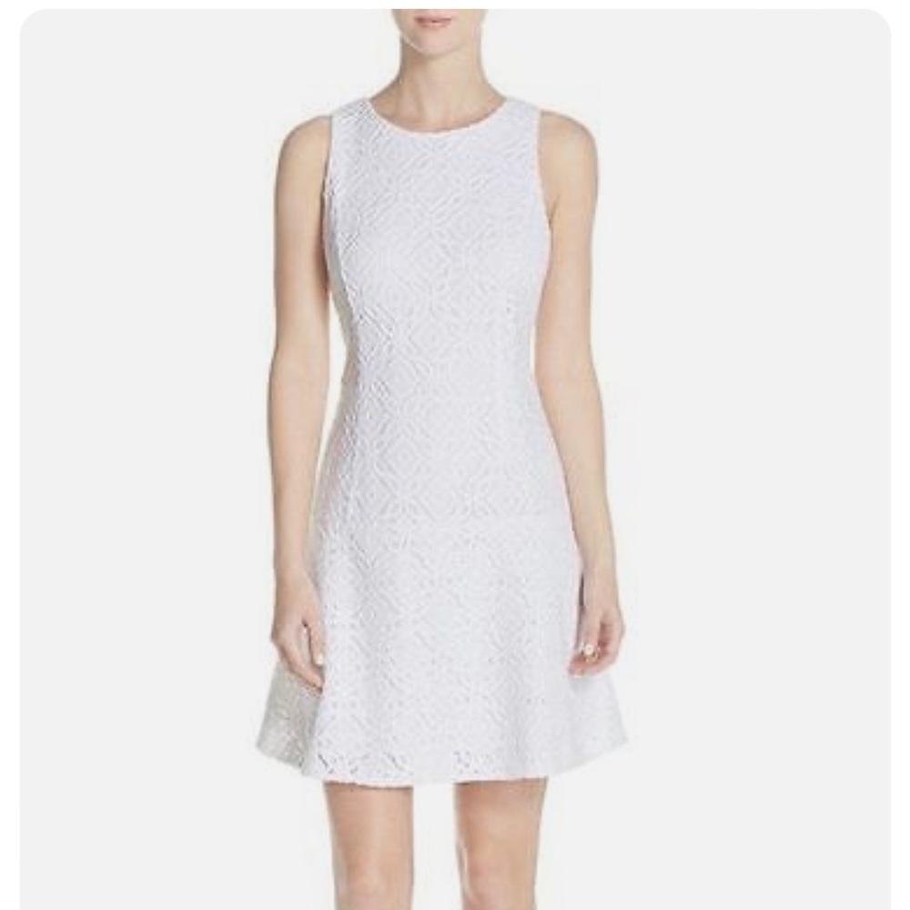 NWT $178 Lilly Pulitzer Kent White Resort Trellis Lace Fit and Flare Dress S